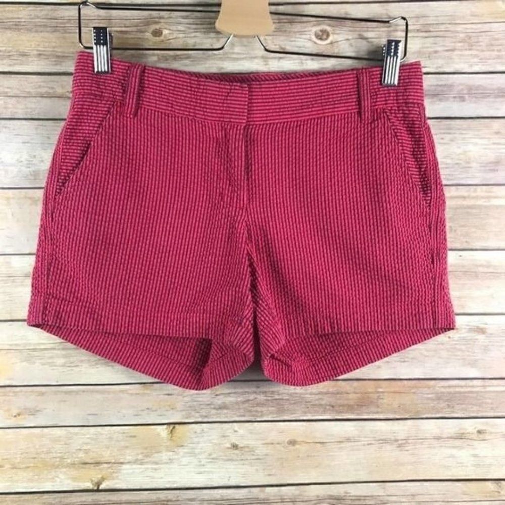 J. Crew Trouser Shorts Red Stripe Size 2